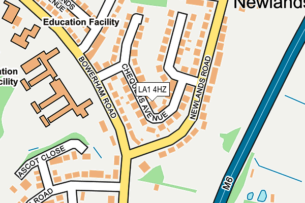 LA1 4HZ map - OS OpenMap – Local (Ordnance Survey) LA1 4HZ map - OS OpenMap – Local (Ordnance Survey)