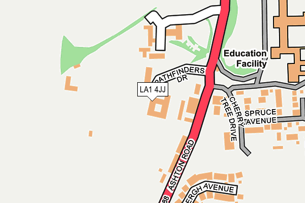 LA1 4JJ map - OS OpenMap – Local (Ordnance Survey) LA1 4JJ map - OS OpenMap – Local (Ordnance Survey)
