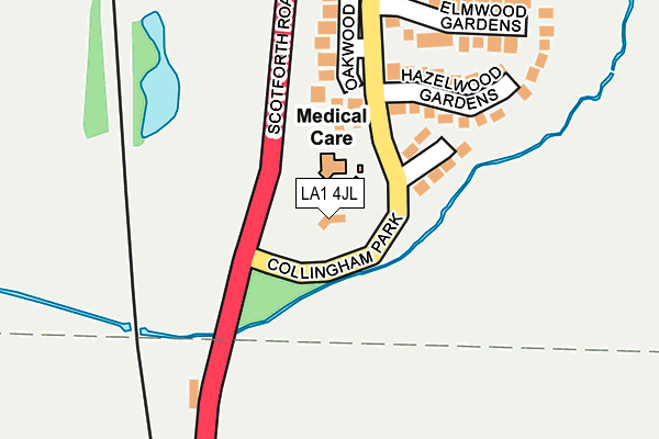 LA1 4JL map - OS OpenMap – Local (Ordnance Survey)