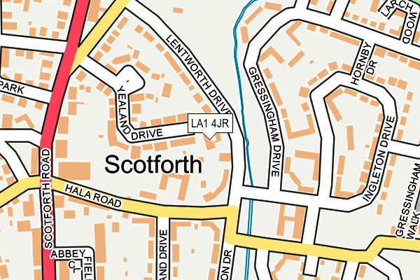 LA1 4JR map - OS OpenMap – Local (Ordnance Survey) LA1 4JR map - OS OpenMap – Local (Ordnance Survey)