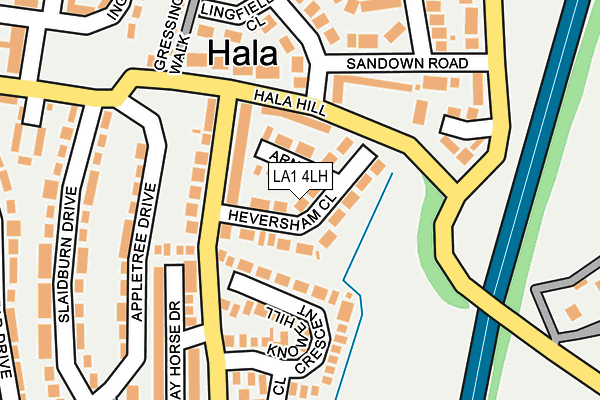 LA1 4LH map - OS OpenMap – Local (Ordnance Survey) LA1 4LH map - OS OpenMap – Local (Ordnance Survey)