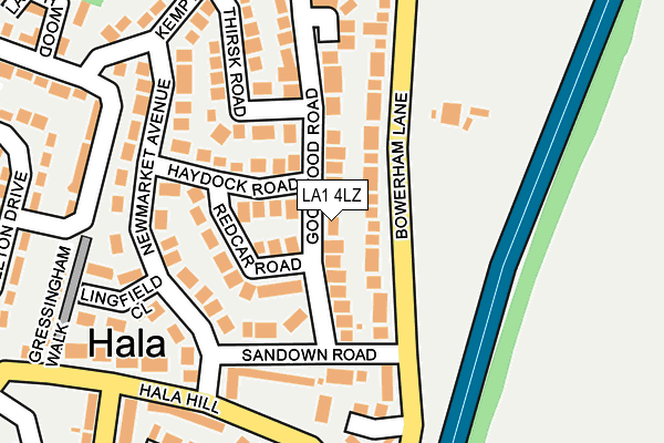 LA1 4LZ map - OS OpenMap – Local (Ordnance Survey) LA1 4LZ map - OS OpenMap – Local (Ordnance Survey)