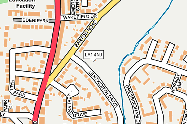 LA1 4NJ map - OS OpenMap – Local (Ordnance Survey) LA1 4NJ map - OS OpenMap – Local (Ordnance Survey)