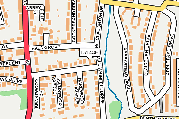 LA1 4QE map - OS OpenMap – Local (Ordnance Survey) LA1 4QE map - OS OpenMap – Local (Ordnance Survey)