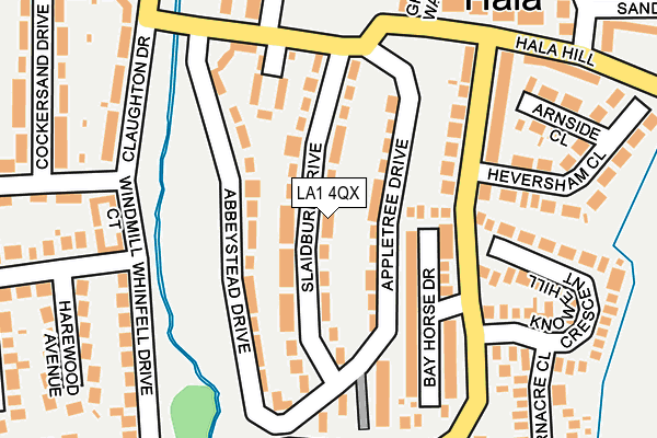 LA1 4QX map - OS OpenMap – Local (Ordnance Survey) LA1 4QX map - OS OpenMap – Local (Ordnance Survey)