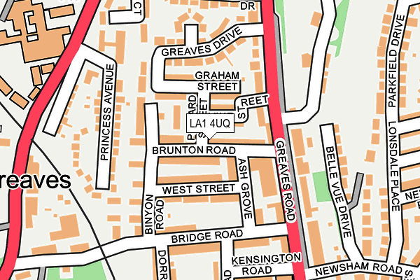 LA1 4UQ map - OS OpenMap – Local (Ordnance Survey)