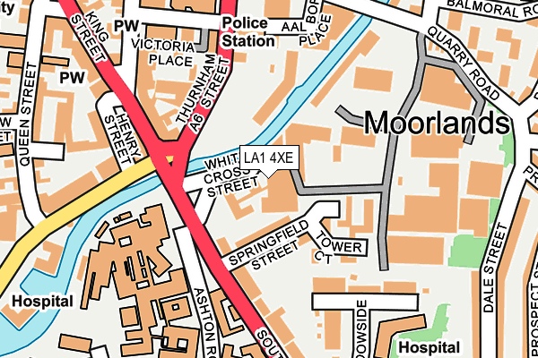 LA1 4XE map - OS OpenMap – Local (Ordnance Survey) LA1 4XE map - OS OpenMap – Local (Ordnance Survey)
