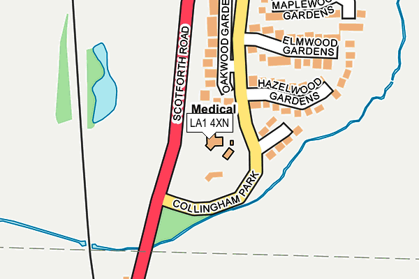 LA1 4XN map - OS OpenMap – Local (Ordnance Survey) LA1 4XN map - OS OpenMap – Local (Ordnance Survey)