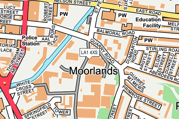 LA1 4XS map - OS OpenMap – Local (Ordnance Survey) LA1 4XS map - OS OpenMap – Local (Ordnance Survey)