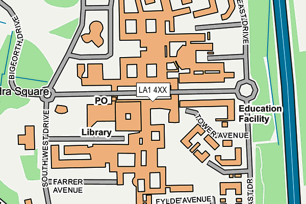 LA1 4XX map - OS OpenMap – Local (Ordnance Survey) LA1 4XX map - OS OpenMap – Local (Ordnance Survey)