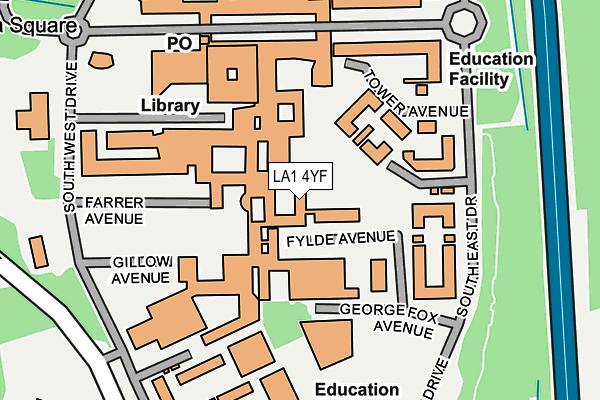 LA1 4YF map - OS OpenMap – Local (Ordnance Survey) LA1 4YF map - OS OpenMap – Local (Ordnance Survey)