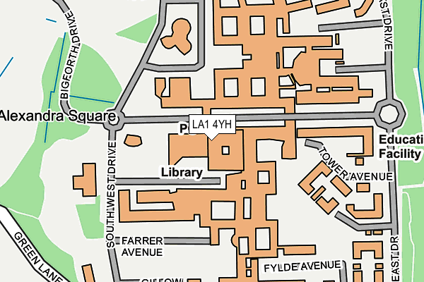 LA1 4YH map - OS OpenMap – Local (Ordnance Survey) LA1 4YH map - OS OpenMap – Local (Ordnance Survey)