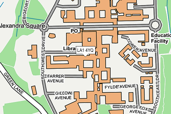 LA1 4YQ map - OS OpenMap – Local (Ordnance Survey) LA1 4YQ map - OS OpenMap – Local (Ordnance Survey)
