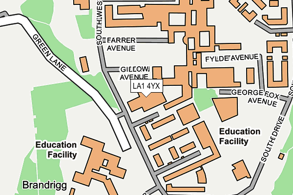 LA1 4YX map - OS OpenMap – Local (Ordnance Survey) LA1 4YX map - OS OpenMap – Local (Ordnance Survey)