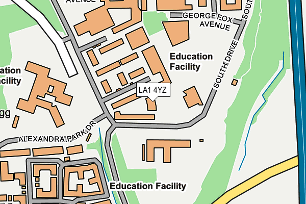 LA1 4YZ map - OS OpenMap – Local (Ordnance Survey) LA1 4YZ map - OS OpenMap – Local (Ordnance Survey)