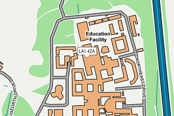LA1 4ZA map - OS OpenMap – Local (Ordnance Survey) LA1 4ZA map - OS OpenMap – Local (Ordnance Survey)