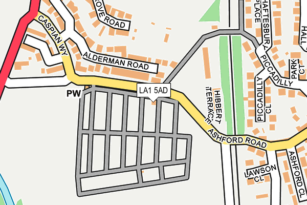 LA1 5AD map - OS OpenMap – Local (Ordnance Survey) LA1 5AD map - OS OpenMap – Local (Ordnance Survey)