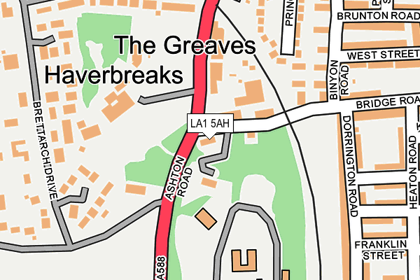LA1 5AH map - OS OpenMap – Local (Ordnance Survey) LA1 5AH map - OS OpenMap – Local (Ordnance Survey)