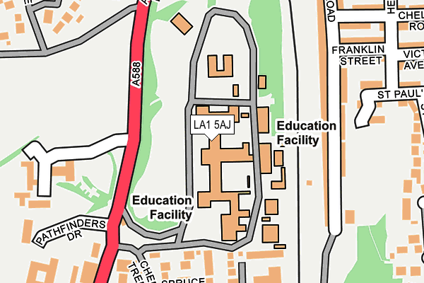LA1 5AJ map - OS OpenMap – Local (Ordnance Survey) LA1 5AJ map - OS OpenMap – Local (Ordnance Survey)