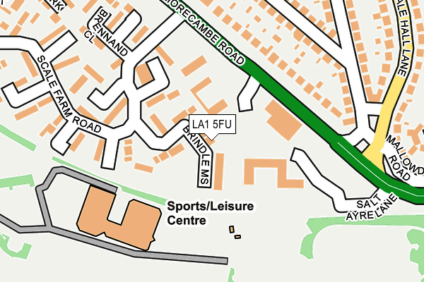 LA1 5FU map - OS OpenMap – Local (Ordnance Survey) LA1 5FU map - OS OpenMap – Local (Ordnance Survey)