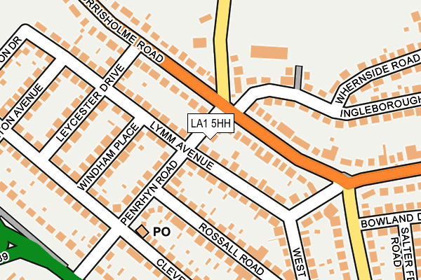 LA1 5HH map - OS OpenMap – Local (Ordnance Survey) LA1 5HH map - OS OpenMap – Local (Ordnance Survey)