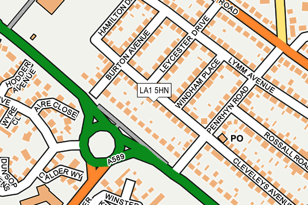 LA1 5HN map - OS OpenMap – Local (Ordnance Survey) LA1 5HN map - OS OpenMap – Local (Ordnance Survey)