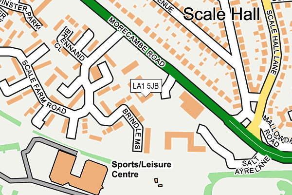 LA1 5JB map - OS OpenMap – Local (Ordnance Survey) LA1 5JB map - OS OpenMap – Local (Ordnance Survey)