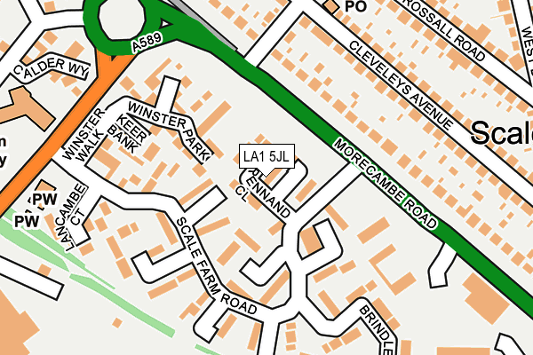 LA1 5JL map - OS OpenMap – Local (Ordnance Survey) LA1 5JL map - OS OpenMap – Local (Ordnance Survey)