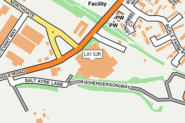 LA1 5JR map - OS OpenMap – Local (Ordnance Survey) LA1 5JR map - OS OpenMap – Local (Ordnance Survey)