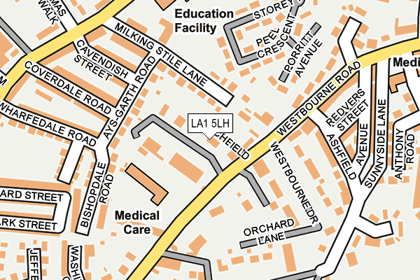 LA1 5LH map - OS OpenMap – Local (Ordnance Survey) LA1 5LH map - OS OpenMap – Local (Ordnance Survey)