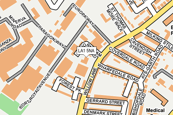 LA1 5NA map - OS OpenMap – Local (Ordnance Survey) LA1 5NA map - OS OpenMap – Local (Ordnance Survey)