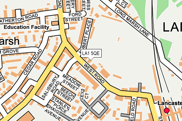 LA1 5QE map - OS OpenMap – Local (Ordnance Survey) LA1 5QE map - OS OpenMap – Local (Ordnance Survey)