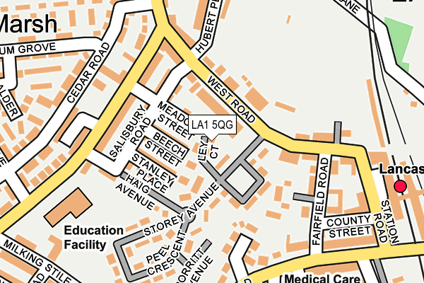 LA1 5QG map - OS OpenMap – Local (Ordnance Survey) LA1 5QG map - OS OpenMap – Local (Ordnance Survey)