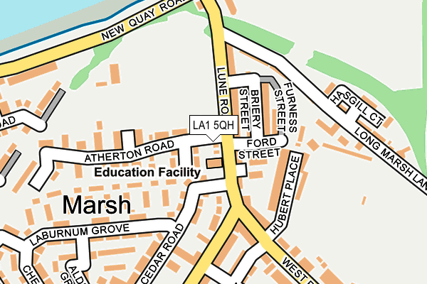 LA1 5QH map - OS OpenMap – Local (Ordnance Survey) LA1 5QH map - OS OpenMap – Local (Ordnance Survey)