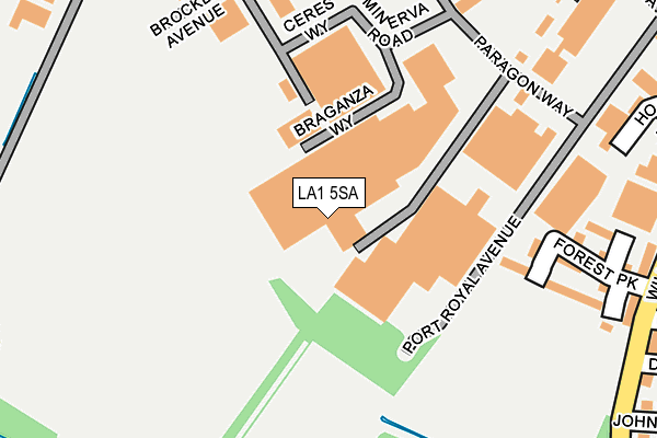 LA1 5SA map - OS OpenMap – Local (Ordnance Survey) LA1 5SA map - OS OpenMap – Local (Ordnance Survey)