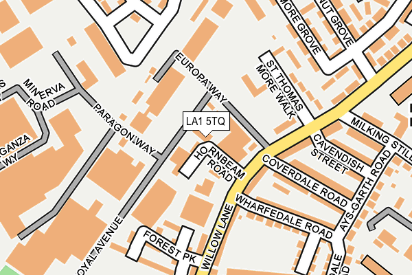 LA1 5TQ map - OS OpenMap – Local (Ordnance Survey) LA1 5TQ map - OS OpenMap – Local (Ordnance Survey)