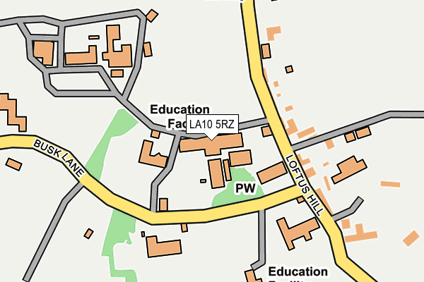 LA10 5RZ map - OS OpenMap – Local (Ordnance Survey) LA10 5RZ map - OS OpenMap – Local (Ordnance Survey)