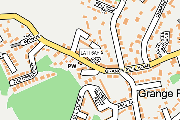 LA11 6AH map - OS OpenMap – Local (Ordnance Survey) LA11 6AH map - OS OpenMap – Local (Ordnance Survey)
