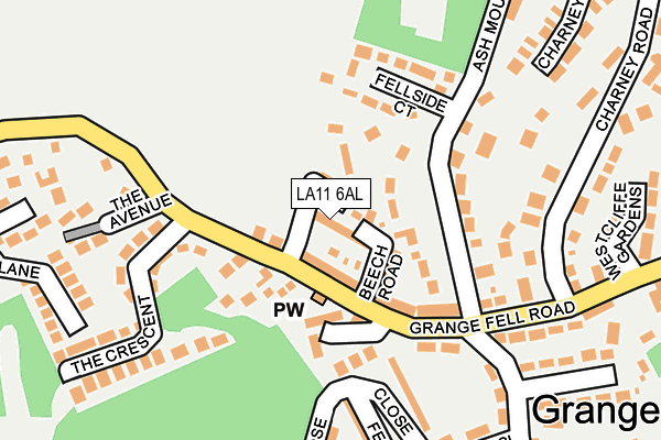 LA11 6AL map - OS OpenMap – Local (Ordnance Survey) LA11 6AL map - OS OpenMap – Local (Ordnance Survey)