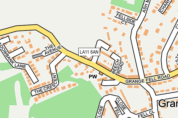 LA11 6AN map - OS OpenMap – Local (Ordnance Survey) LA11 6AN map - OS OpenMap – Local (Ordnance Survey)
