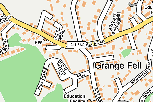 LA11 6AQ map - OS OpenMap – Local (Ordnance Survey) LA11 6AQ map - OS OpenMap – Local (Ordnance Survey)