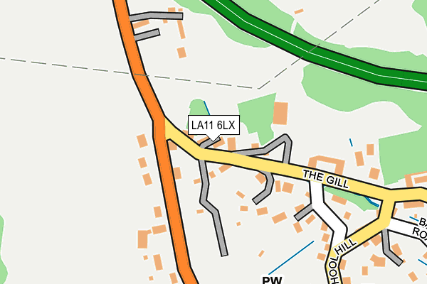 LA11 6LX map - OS OpenMap – Local (Ordnance Survey) LA11 6LX map - OS OpenMap – Local (Ordnance Survey)
