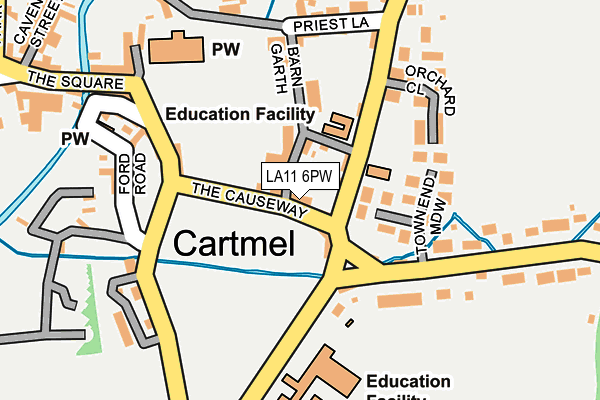 LA11 6PW map - OS OpenMap – Local (Ordnance Survey) LA11 6PW map - OS OpenMap – Local (Ordnance Survey)