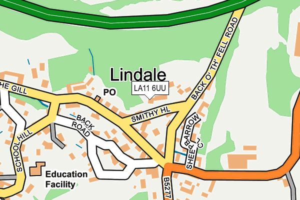 LA11 6UU map - OS OpenMap – Local (Ordnance Survey) LA11 6UU map - OS OpenMap – Local (Ordnance Survey)