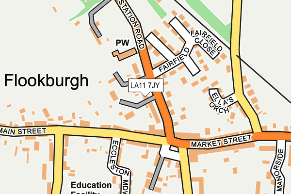 LA11 7JY map - OS OpenMap – Local (Ordnance Survey) LA11 7JY map - OS OpenMap – Local (Ordnance Survey)