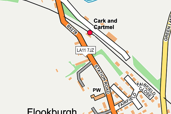 LA11 7JZ map - OS OpenMap – Local (Ordnance Survey) LA11 7JZ map - OS OpenMap – Local (Ordnance Survey)