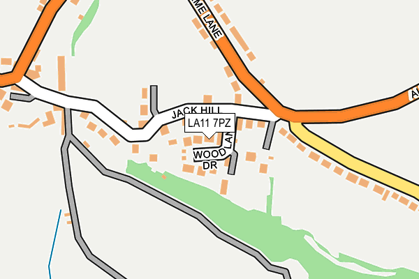 LA11 7PZ map - OS OpenMap – Local (Ordnance Survey) LA11 7PZ map - OS OpenMap – Local (Ordnance Survey)