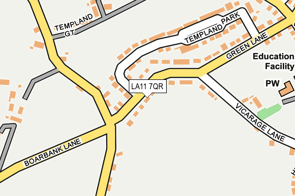 LA11 7QR map - OS OpenMap – Local (Ordnance Survey) LA11 7QR map - OS OpenMap – Local (Ordnance Survey)