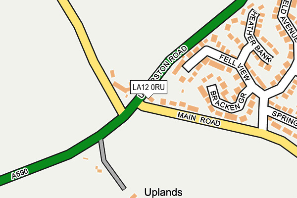 LA12 0RU map - OS OpenMap – Local (Ordnance Survey) LA12 0RU map - OS OpenMap – Local (Ordnance Survey)