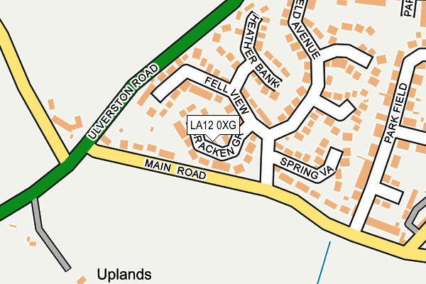 LA12 0XG map - OS OpenMap – Local (Ordnance Survey) LA12 0XG map - OS OpenMap – Local (Ordnance Survey)